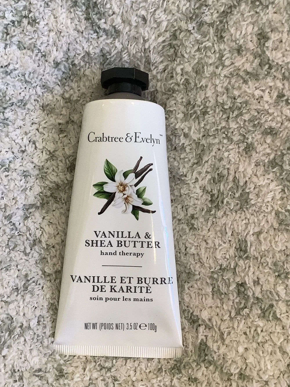 Crabtree & Evelyn Scented Vanilla & Shea Butter Hand Therapy Hand Cream NWT 3.5